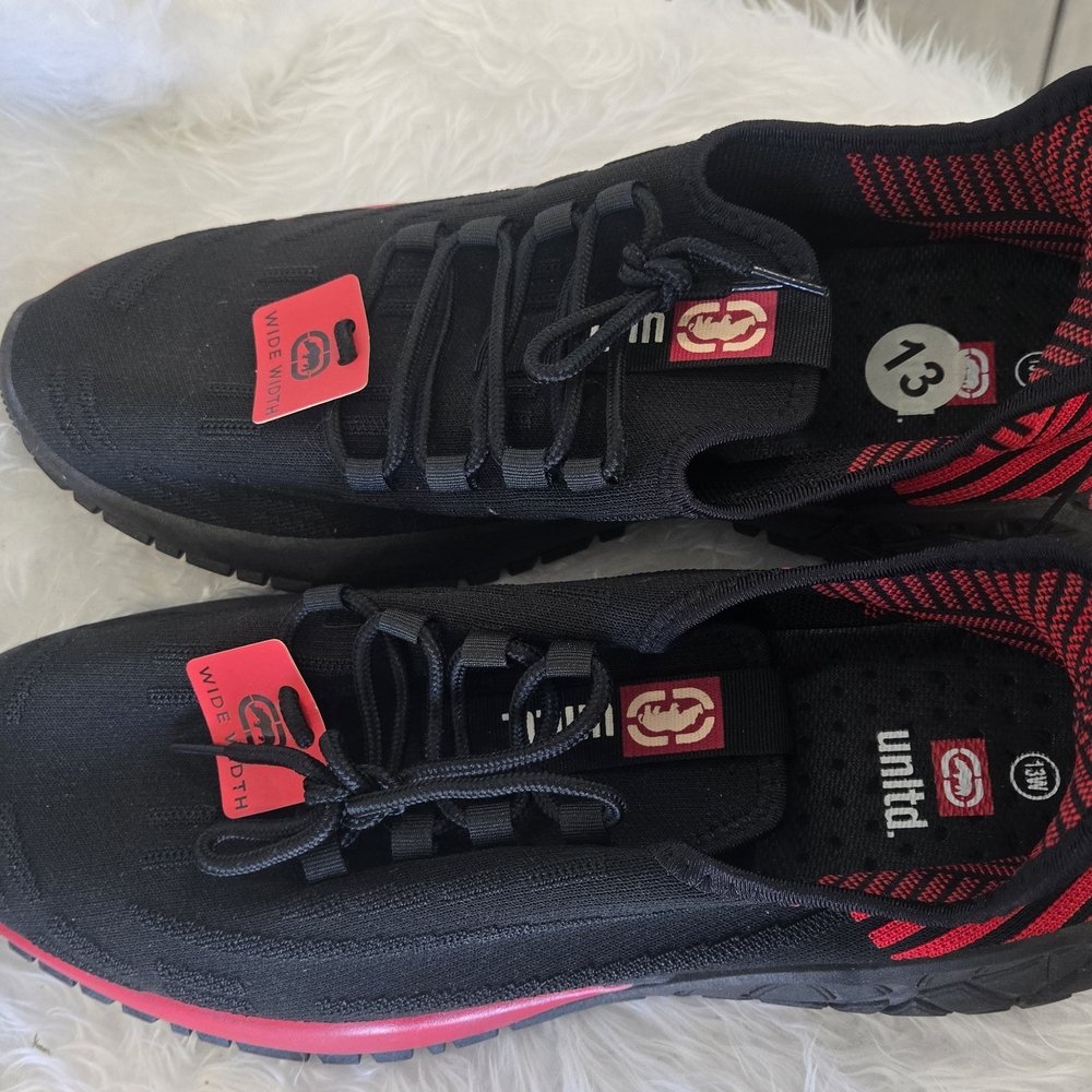 Ecko Unlimited Black and Red Athletic Shoes for Performance